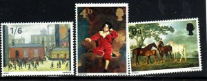 GREAT BRITAIN #514-516  1967  PAINTINGS  MINT  VF LH  O.G