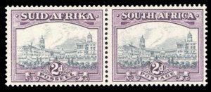 South Africa #54 Cat$65, 1941 2p dull violet and gray, se-tenant pair, hinged