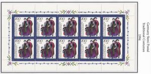 Germany Pane Traditional Costumes 3, MNH