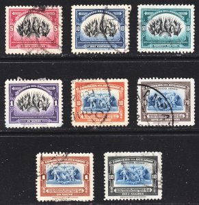 Ecuador Scott 394-97, C87-90 complete set F to VF used.  FREE...