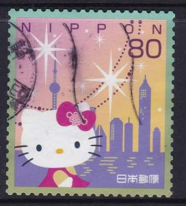 Japan 2010 Greetings \Hello Kitty\ - 80y -used 
