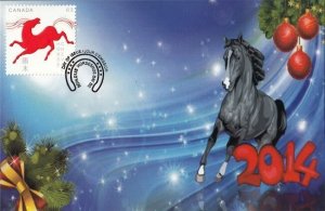 CANADA #2699.3 - LUNAR NEW YEAR 2014, YEAR of the HORSE MAXIMUM CARD #3