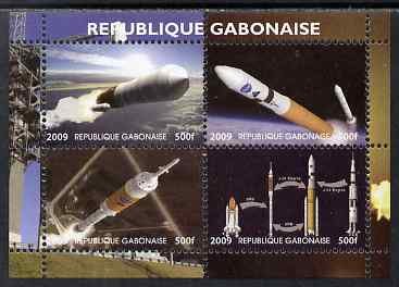 GABON - 2009 - NASA Space Exploration #3 - Perf 4v Sheet - MNH - Private Issue