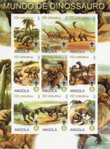Angola 2000 Dinosaurs Prehistoric #00dino11-7imp