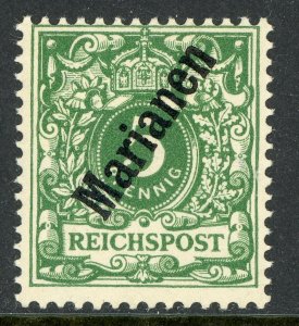 Mariana Islands 1900 Germany 5 pfennig Green  56° Scott #12 MNH F480