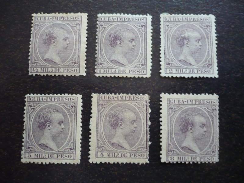 Stamps - Cuba - Scott# P13-P18 - Mint Hinged Set of 6 Newspaper Stamps