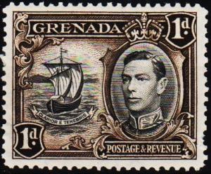 Grenada. 1938 1d S.G.154a Mounted Mint