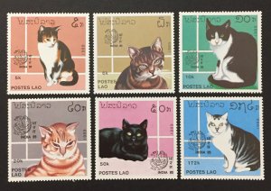 Laos 1989 #908-13, Cat's, MNH.