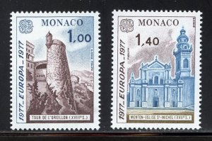 Monaco 1067-68 MNH,  Europa Set from 1977.