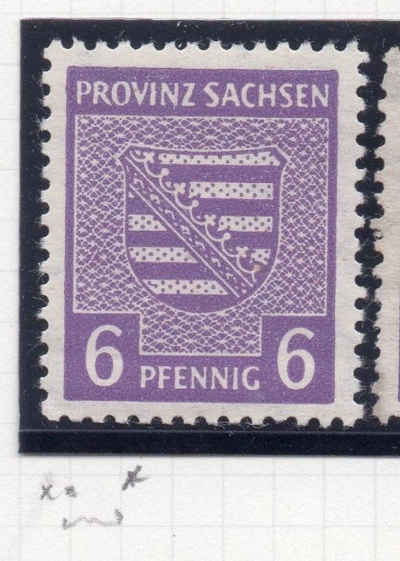 Germany RUSSIAN ZONE 1945-6 Saxony Fine Mint Hinged 6pf. 216073