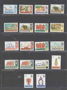 1971 BAHAMAS, Yvert and Tellier Catalog #302-19 - Ordinary Series, 18 Value Seri