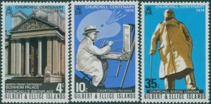 Gilbert & Ellice Islands 1974 SG240-242 Sir Winston Churchill set MNH