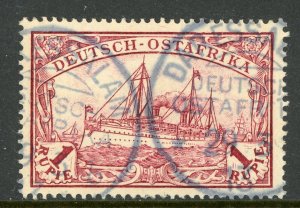 East Africa 1900 Germany 1 Rupie Yacht Ship Unwatermark Scott # 19 VFU SON E399