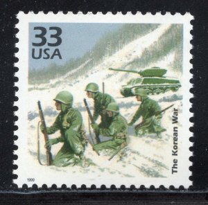 1999 Celebrate the 1950s Korean War Single 33c Postage Stamp, Sc# 3187e, MNH, OG