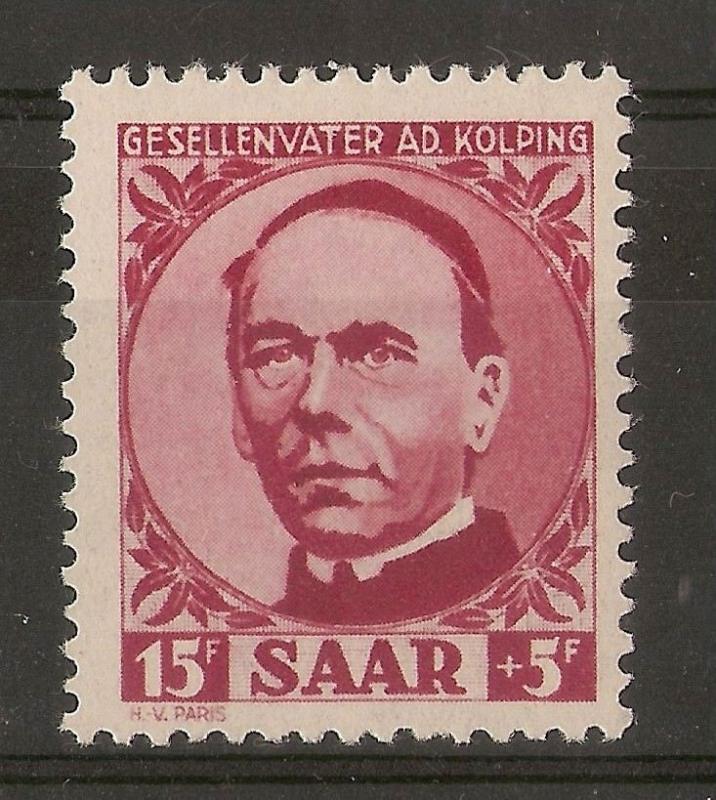 Saar 1950 15fr Kolping SG286 LHM Cat£36