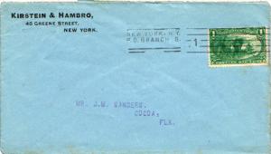 United States York York, N.Y. P.O. Branch S 1899 Barry Machine Type JS5(1)  1...