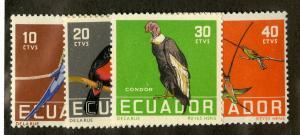 ECUADOR 634-7 MH SCV $9.80 BIN $4.00 BIRDS