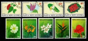 PAPUA NEW GUINEA SG794/802 1996-7 FLOWERS FINE USED 