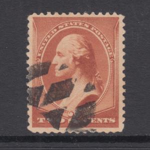 US Sc 210 used 1883 2c Washington Negative Double X Fancy Cancel 