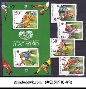 BULGARIA - 1990 FIFA WORLD CUP OF FOOTBALL SET OF 4-STAMPS