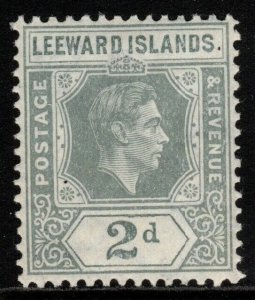 LEEWARD ISLANDS SG103b 1942 2d SLATE-GREY MNH