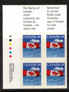 Canada #1166d Extra Fine Never Hinged Imperf Plate Block 