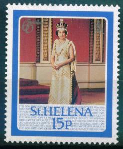 St. Helena 15p QEII 60th Birthday issue of 1986, Scott 452, MNH