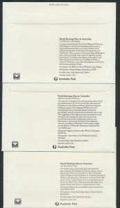 Australia PrePaid Envelope 1985  - World Heritage Sites
