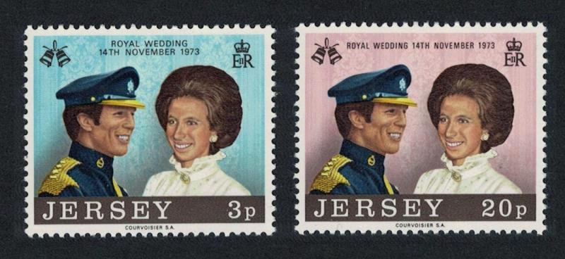 Jersey Royal Wedding Princess Anne 2v SG#97-98