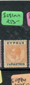 CYPRUS (P2512B) KGV 1  1/2PI   SG 91   MOG
