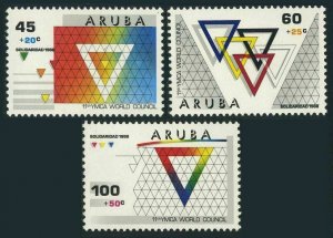 Aruba B10-B12,MNH.Michel 49-50. 11th YMCA Christian World council,1988.