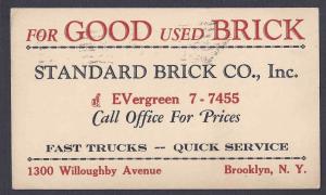 1945 BROOKLYN NY, STANDARD BRICK CO SELLS USED BRICKS