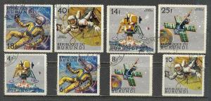 BURUNDI Sc# 236 - 239 C62 - C65 USED FVF Set8 Space Moon