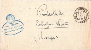 Italy Soldier's Free Mail 1942 Posta Militaire N. 167 to Cologna Veneto (Vice...