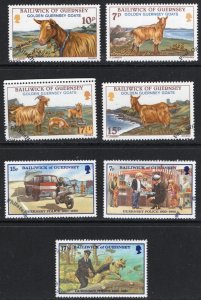 Thematic stamps GUERNSEY 1980 POLICE & GOATS 214/6 & 217/20 used