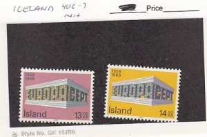 J25787  jlstamps 1969 iceland  set mnh #406-7 europa checked for condition