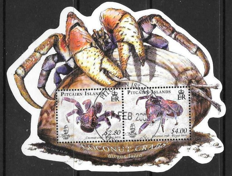 PITCAIRN ISLANDS SGMS778 2009 COCONUT CRAB FINE USED 