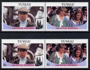 Tuvalu 1986 Royal Wedding (Andrew & Fergie) $1 perf s...