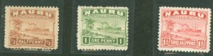 Nauru #17-19A Unused Multiple