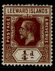 LEEWARD ISLANDS GV SG46, ¼d brown, M MINT. 