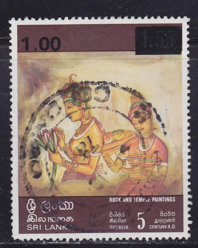 Sri Lanka 540 Woman Holding Lotus 1978