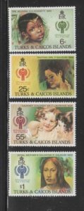 TURKS & CAICOS ISLANDS #386-389 1979 INT'L YEAR OF THE CHILD MINT VF NH O.G 