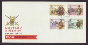 New Zealand  811-814 Military History U/A FDC