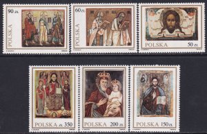 Poland 1989 Sc 2948-53 Religious Art Stamp MNH