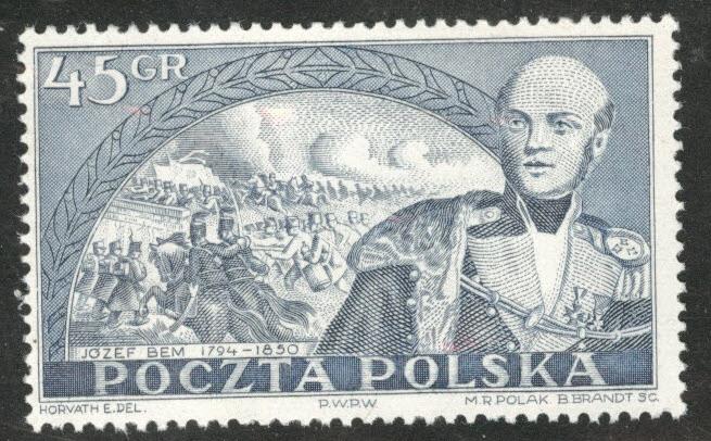 Poland Scott 489 MNH** 1950 General Joseph Bem CV$3