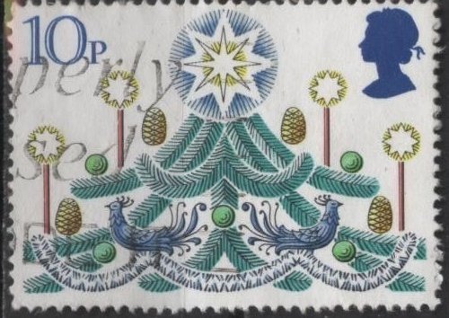 Great Britain 928 (used) 10p Christmas tree (1980)