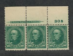 US Sc#273 M/H, Stamps Are MNH OG Plate # Strip, Cv. $840