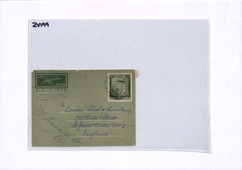 PAKISTAN AIR LETTER Stationery Bangladesh Dacca GB London 1954{samwells}ZV199