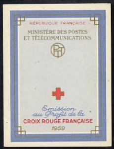 Booklet - France 1959 Red Cross Booklet complete and pris...