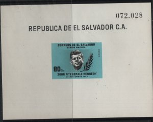 SALVADOR C214 MNH SOUVENIR SHEET, JFK